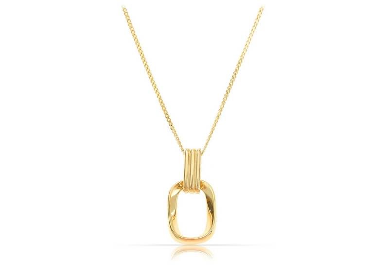 Made by Nami Kette mit Anhänger 925 Sterling Silber Damen Gold mit ineinander verschlungenem Anhänger, Geschenk Freundin 40 + 5 cm Länge Made by Nami Kette mit Anhänger 925 Sterling Silber Damen Gold mit ineinander verschlungenem Anhänger, Geschenk Freundin 40 + 5 cm Länge von Made by Nami