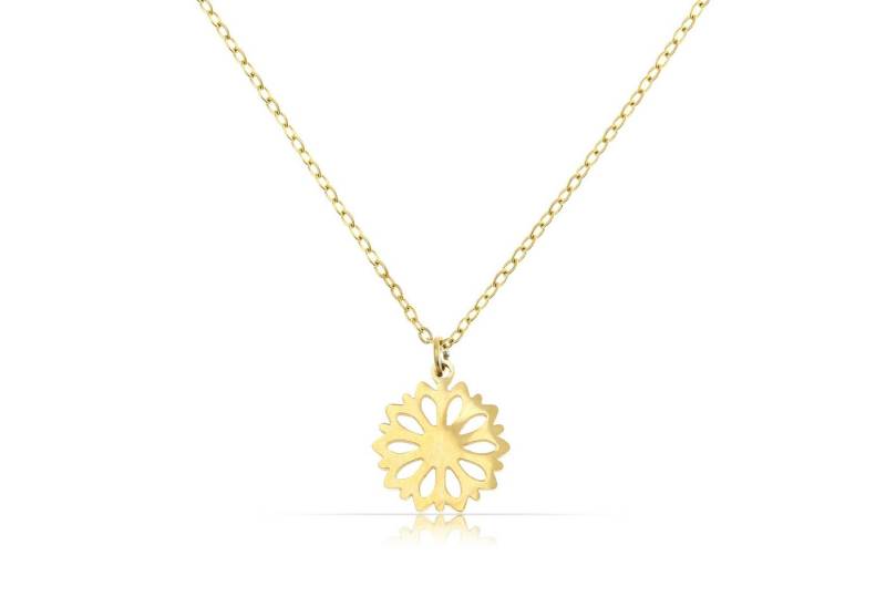 Made by Nami Kette mit Anhänger Damen Gold mit Blumen Anhänger aus Chirurgischem Edelstahl 40 + 5 cm, Hypoallergen Wasserfester Schmuck Geschenk Freundin Freundschaftskette Made by Nami Kette mit Anhänger Damen Gold mit Blumen Anhänger aus Chirurgischem Edelstahl 40 + 5 cm, Hypoallergen Wasserfester Schmuck Geschenk Freundin Freundschaftskette von Made by Nami