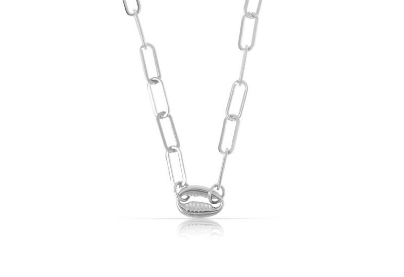 Made by Nami Kette mit Anhänger Muschel Kette Damen 40 + 5 cm aus Edelstahl, Schmuck Silber Wasserfest von Made by Nami
