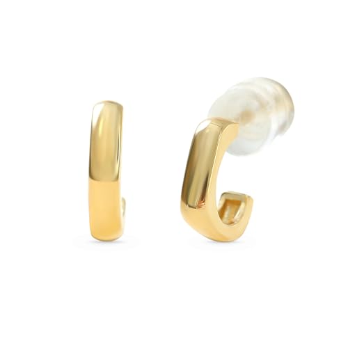 Made by Nami Ohrringe Gold Creolen Eckig aus 925 Sterling Silber Made by Nami Ohrringe Gold Creolen Eckig aus 925 Sterling Silber von Made by Nami