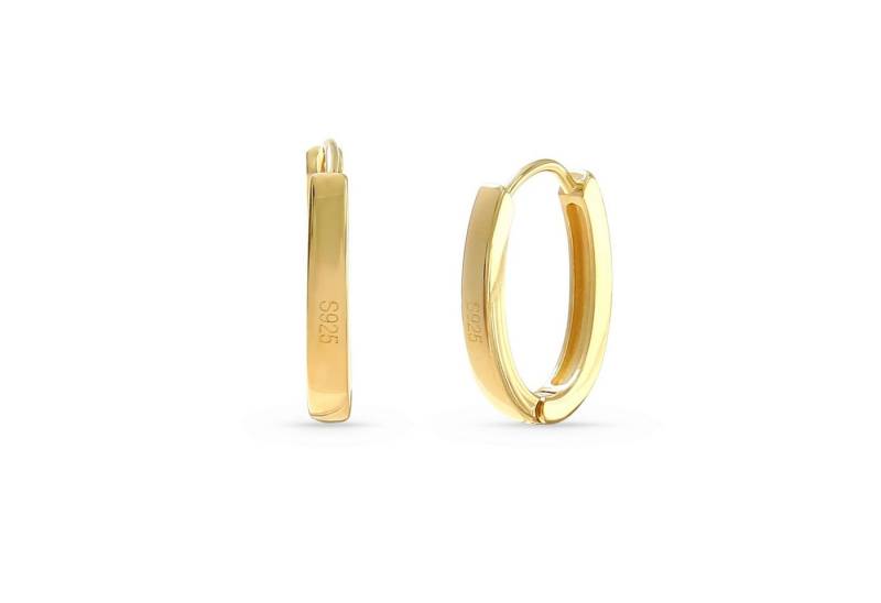 Made by Nami Paar Creolen 925 Sterling Silber Creolen in Gold, Ohrringe für Damen aus Edelstahl - Wasserfester Schmuck von Made by Nami