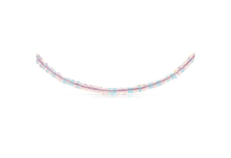 Made by Nami Perlenkette Damen Halskette bunt mit Perlen verstellbar Wasserfester Schmuck, aus Perlen – farbenfroh – mit Verlängerung – sommerlich von Made by Nami