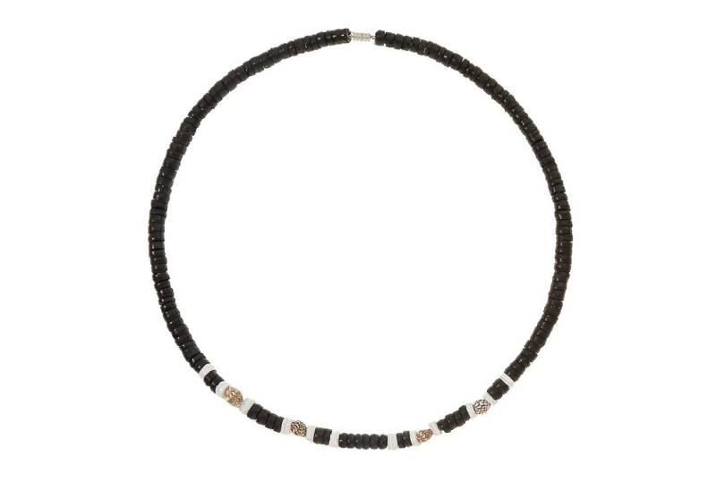 Made by Nami Perlenkette Surfer Halskette mit echten Kokosnussperlen, Herren Damen Strand Schmuck Wasserfest von Made by Nami