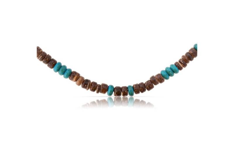 Made by Nami Perlenkette Surfer Halskette mit echten Kokosnussperlen, Herren Damen Strand Schmuck Wasserfest von Made by Nami