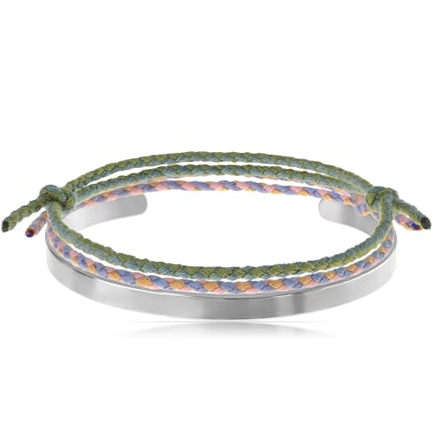 Made by Nami Set Stoff Armband Herren und Damen Perlenarmband Set in verschiedenen Farben Freundschaftsarmbänder Surfer Armband Boho Schmuck (Set 5) von Made by Nami