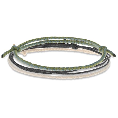 Made by Nami Set Stoff Armband Herren und Damen Perlenarmband Set in verschiedenen Farben Freundschaftsarmbänder Surfer Armband Boho Schmuck (Set 7) von Made by Nami