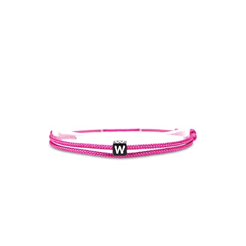 Made by Nami Surfer-Armband Personalisiert mit Buchstabe - Damen Herren Mädchen Pärchen-Armband individualisiert - Freundin Freundschaftsarmband Geschenk - Wasserfest & Verstellbar (Pink A) von Made by Nami