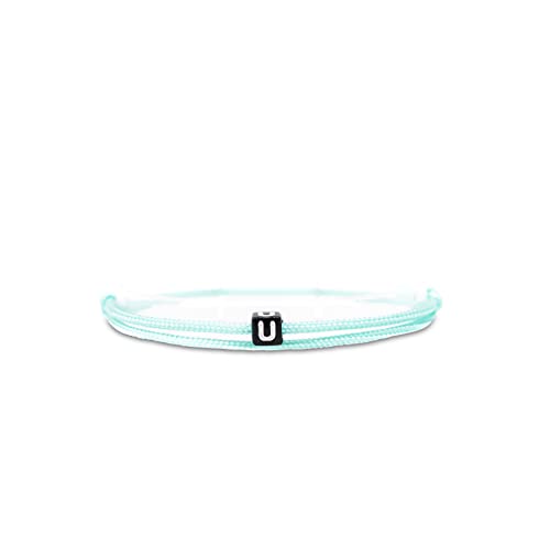 Made by Nami Surfer-Armband Personalisiert mit Buchstabe - Damen Herren Mädchen Pärchen-Armband individualisiert - Freundin Freundschaftsarmband Geschenk - Wasserfest & Verstellbar (Türkis Z) von Made by Nami