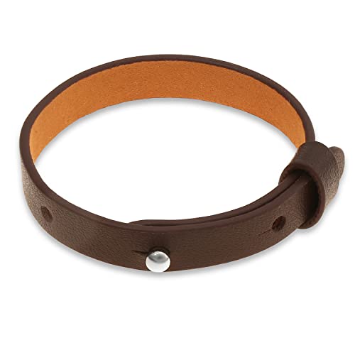 Made by Nami Veganes Leder-Armband in Versch. Farben - Verstellbares Herren Surfer-Armband - Casual Männer-Schmuck (Braun) von Made by Nami
