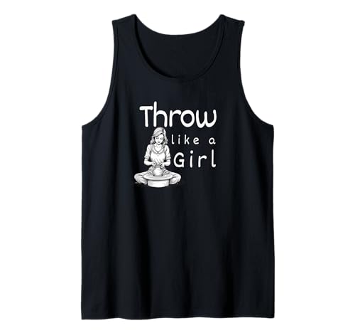 Throw Like a Girl Pottery Tonschale Vasen Keramik Kunst Tank Top von Made from Earth Designs