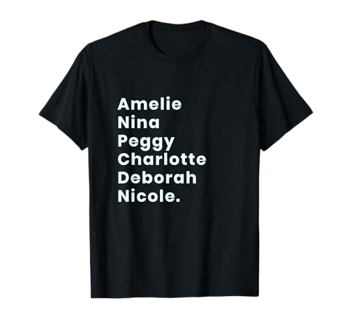Made in Berghain Techno Queens Amelie Nina Peggy Charlotte Deborah Nicole Damen T-Shirt Schwarz Kurzarm Unisex-Erwachsene Techno Fans, Erwachsene S von Made in Berghain