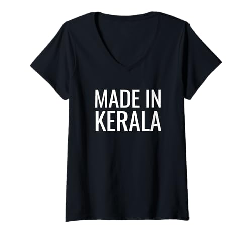 Damen Made in Kerala T-Shirt mit V-Ausschnitt Damen Made in Kerala T-Shirt mit V-Ausschnitt von Made in Kerala