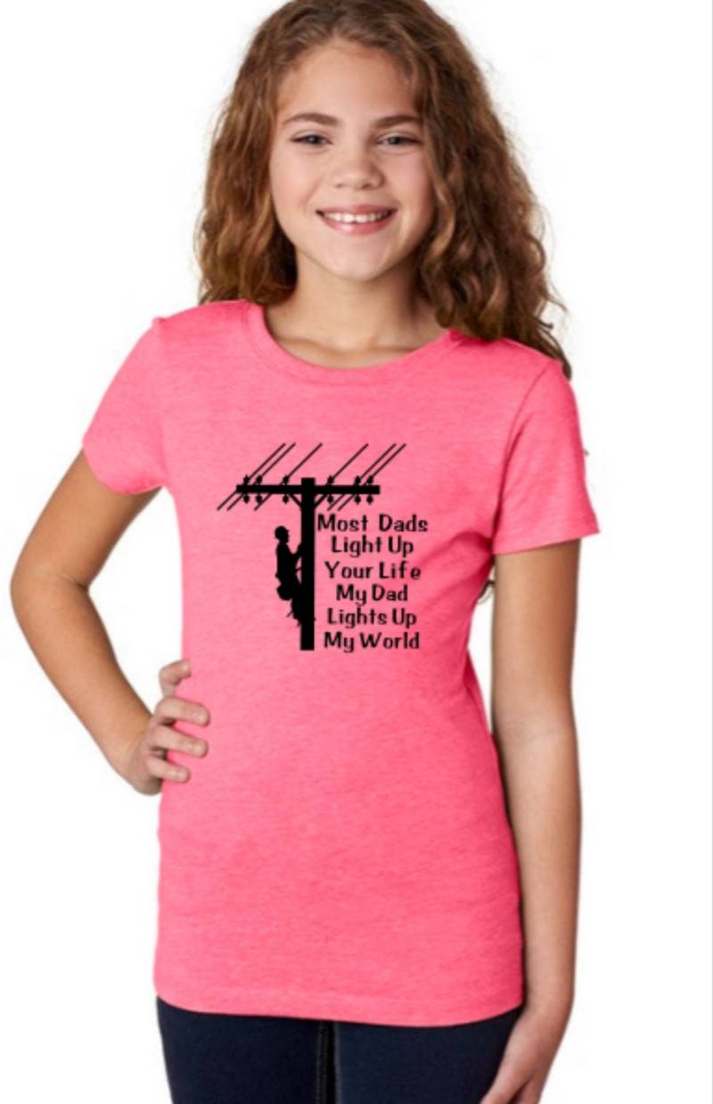 Lineman Shirt - Girl Line Kid Daddy von MadeBetterbyBacon
