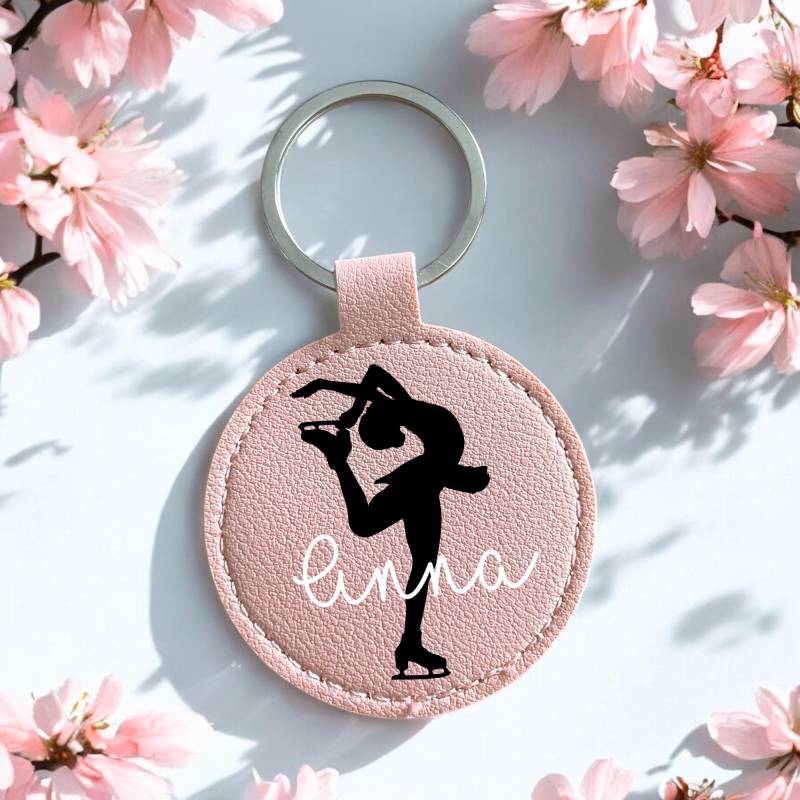 Personalisierter Eiskunstlauf Schlüsselanhänger Mit Namen & Silhouette - Geschenk Für Mädchen, Eisläuferin, Sportlerin Personalisierter Eiskunstlauf Schlüsselanhänger Mit Namen & Silhouette - Geschenk Für Mädchen, Eisläuferin, Sportlerin von MadeByAnnK