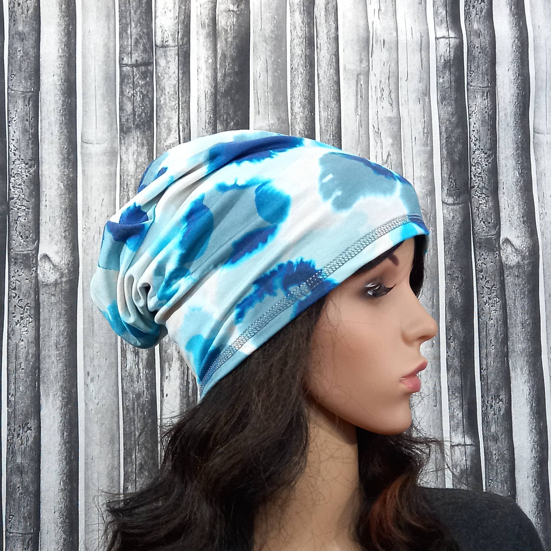 Beanie Mütze Damen Kopfbedeckung Frühling Sommer Chemo Wendemütze Handmade von MadeByAntra