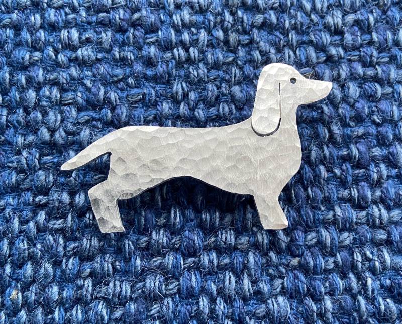 Silber Recycling Aluminium Dackel Brosche Oder Halskette. Leicht Und Nicht Trüb von MadeByCarolineShop