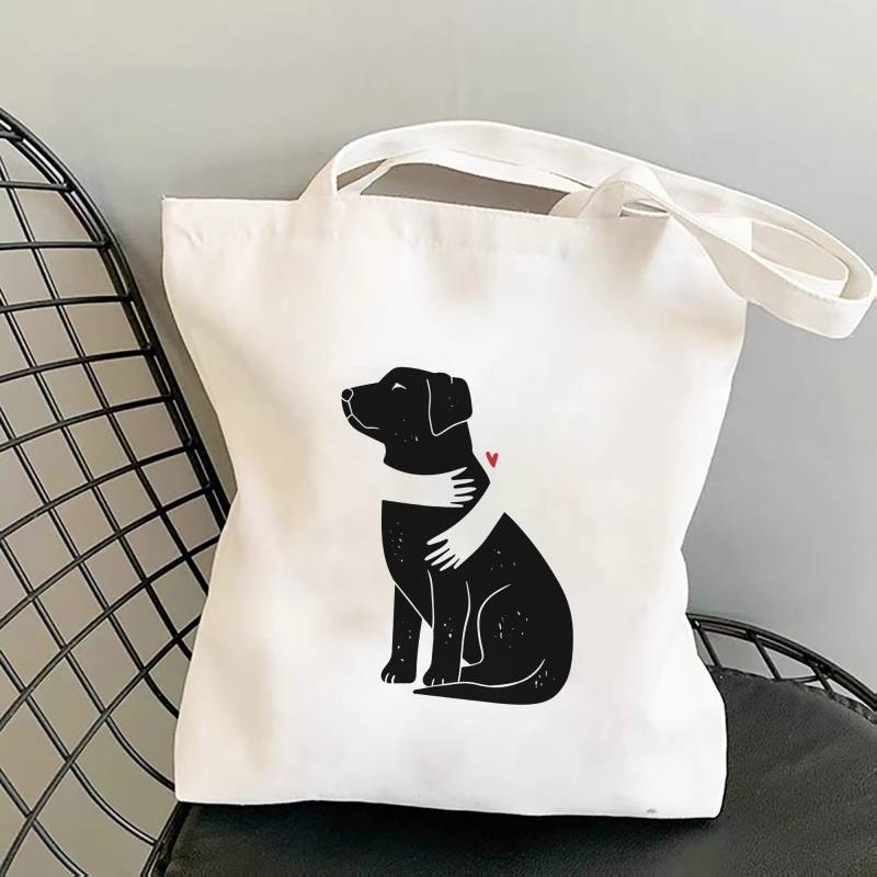 Hundeliebhaber Einkaufstasche, Hochwertige Canvas Einkaufstasche Mit Innentasche, Umweltfreundlich von MadeByCatnip