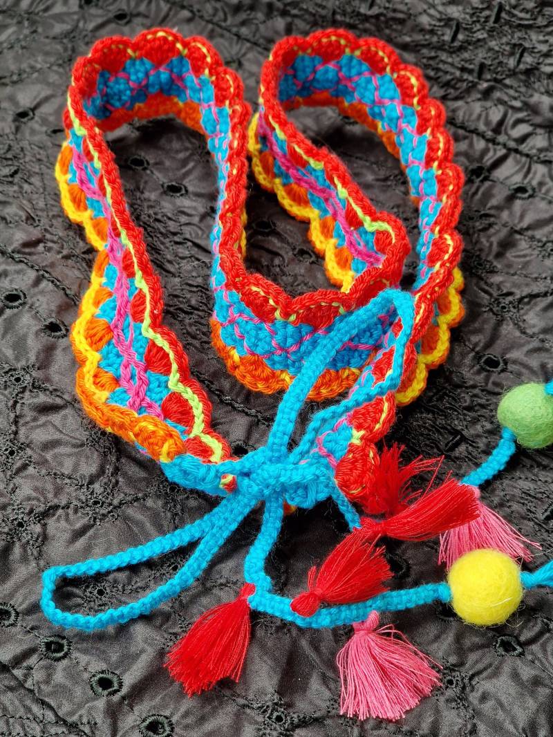 Kunterbunter Häkelgürtel von MadeByErnestine