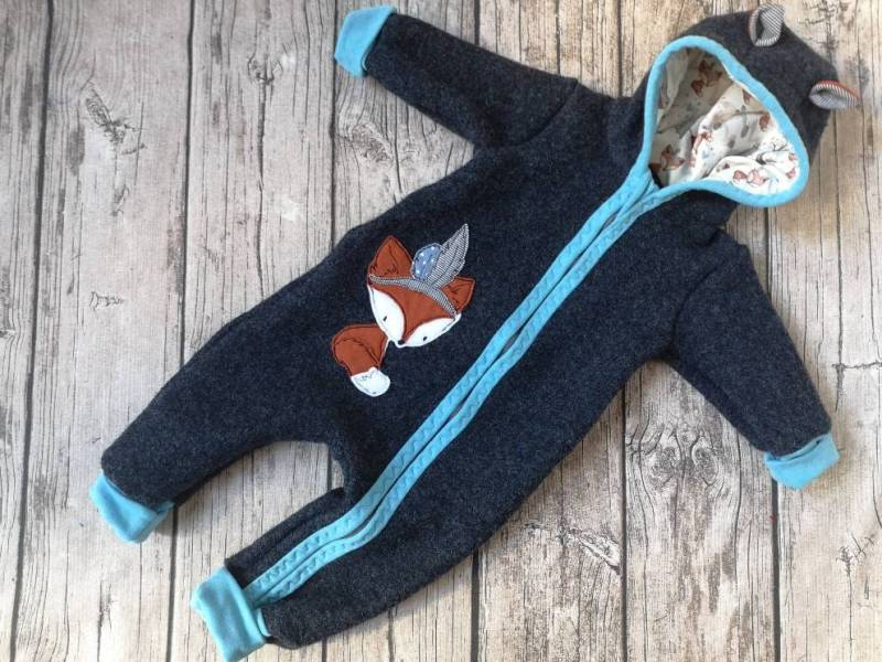 Walkoverall in Rauchblau Meliert von MadeByFratzwerkstatt