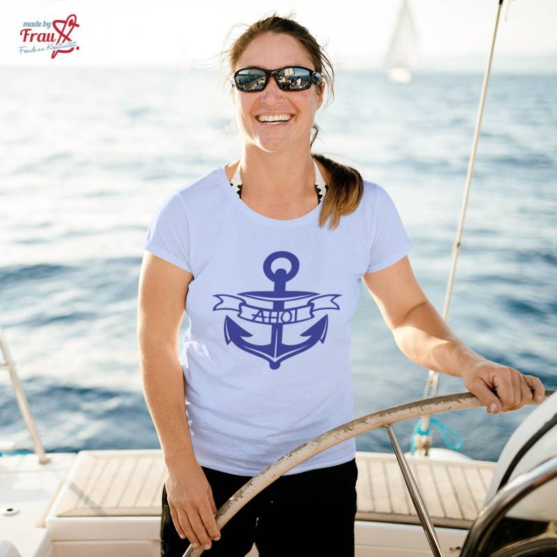 Bügelbild Anker Ahoi - Verschiedene Farben & Größen von MadeByFrauS