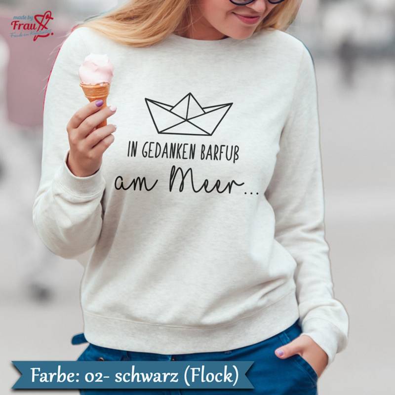 In Gedanken Barfuß Am Meer... Bügelbild - Verschiedene Farben & Größen von MadeByFrauS