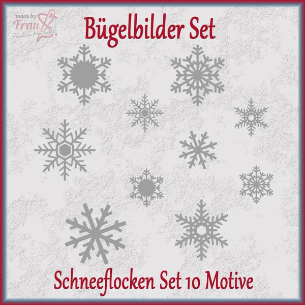 Schneeflocken Set - Eiskristalle Bügelbild Verschiedene Farben Schneeflocken Set - Eiskristalle Bügelbild Verschiedene Farben von MadeByFrauS
