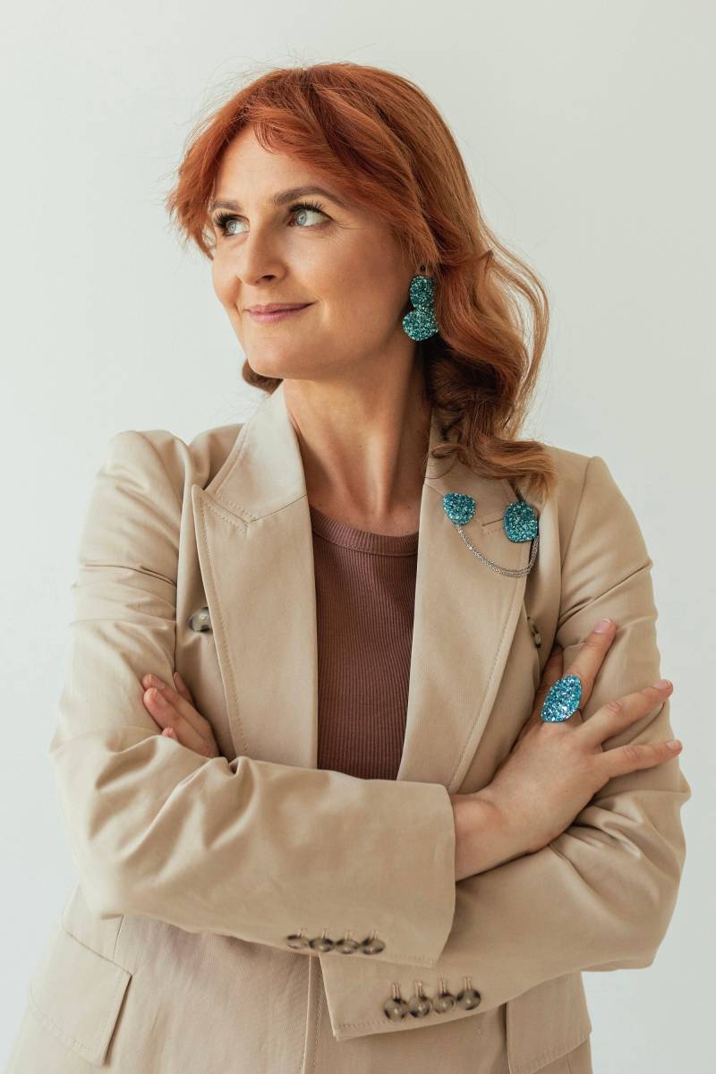 Azur Oval Glitzer Ring, Charm Geschenk Für Sie, Brokat Ovaler Verstellbarer Hypoallergen Handgemachter Boho von MadeByMilaJewelry