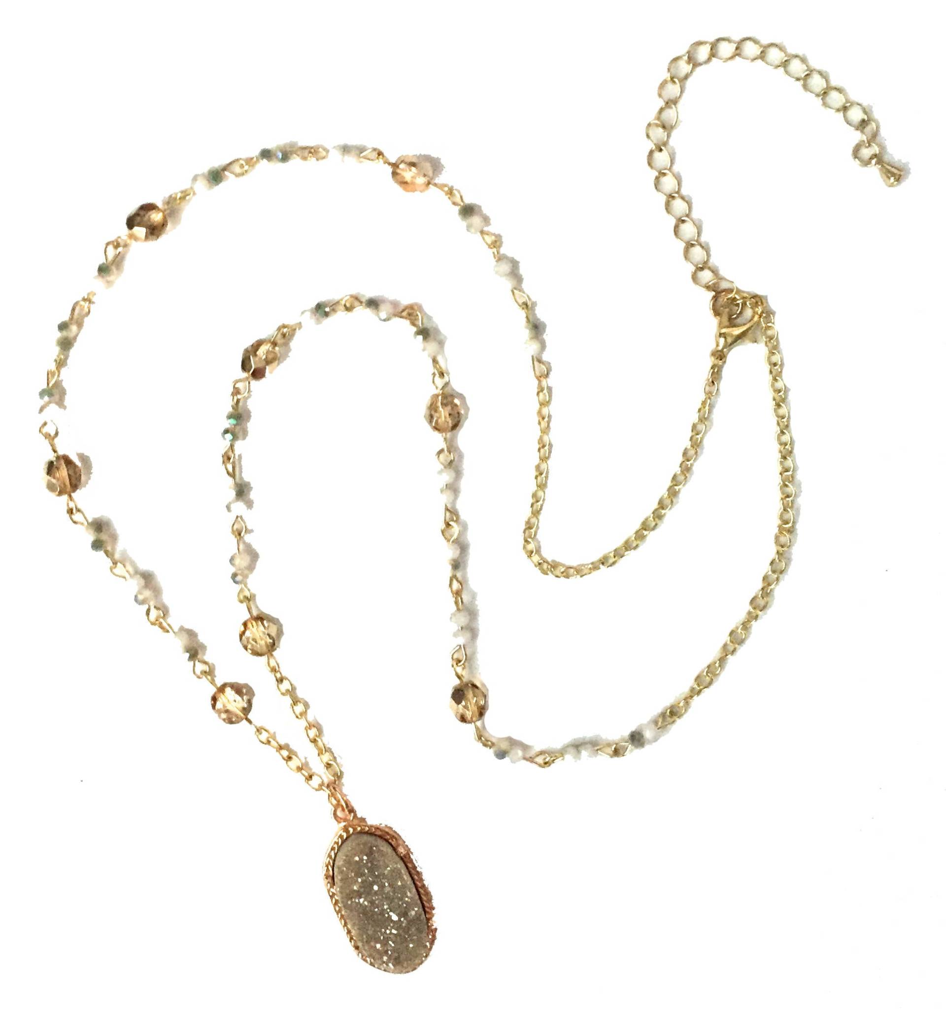 Taupe Druzy Halskette Taupe Druzy Halskette von MadeByMills