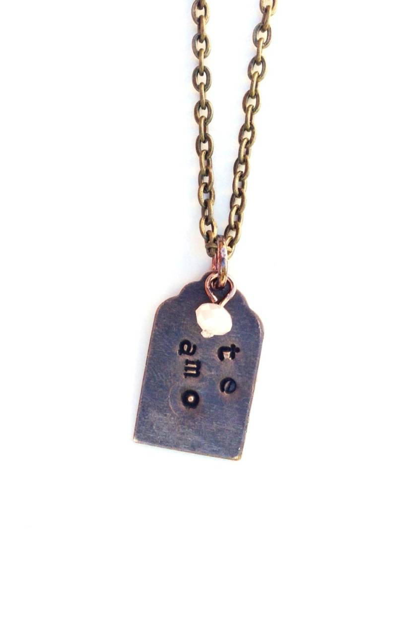 Te Amo Hand Gestempelt Halskette | Ich Liebe Dich Te Amo Hand Gestempelt Halskette | Ich Liebe Dich von MadeByMills