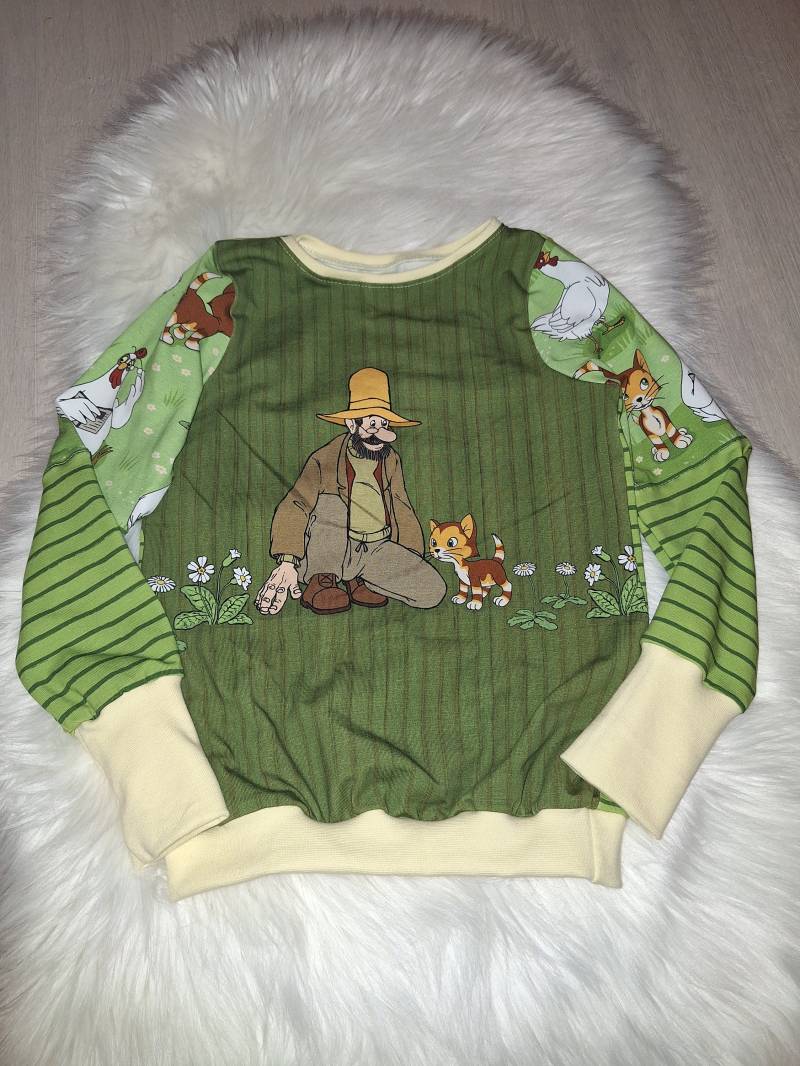 Pullover 110, Petterson Und Findus, Junge, Mädchen, Kinderkleidung, Hühner Grün von MadeByNaehwichtel