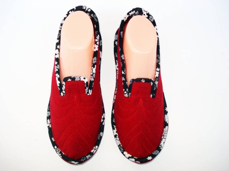 Frauen Hausschuhe, Wolle Rote Leder Hausschuhe Für Frauen, Geschenk Schlafzimmer Warm Frauen Hausschuhe, Wolle Rote Leder Hausschuhe Für Frauen, Geschenk Schlafzimmer Warm von MadeByTinna