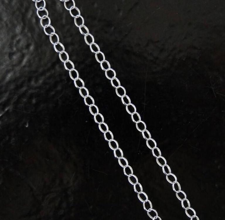 14-Zoll-sterlingsilber 3.6x3.1 Mm Erbskettenhalskette Mit Karabinerverschluss - Auf Wunsch Erhältliche Länge, C44 von MadeOfMetal