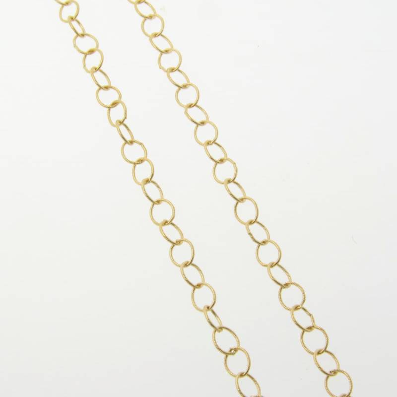 15 Zoll Gold Fill Runde Kabelkette Gedreht 3.5 Mm Mit Karabinerverschluss, C20 von MadeOfMetal