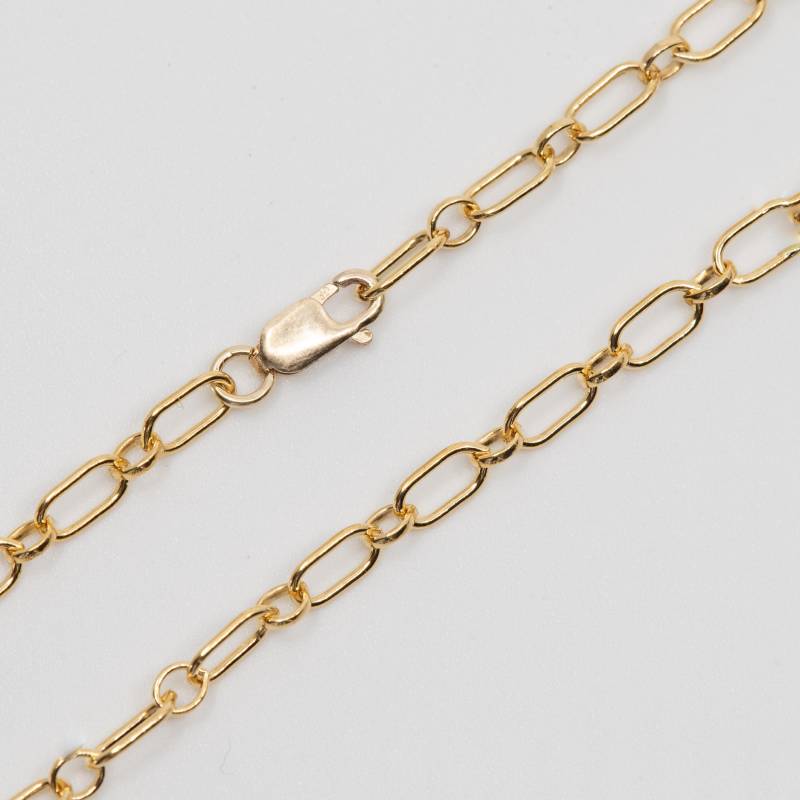 16-Zoll-Gold Filled Lange Und Kurze 6x3, 4 Mm Halskette Mit Karabinerverschluss - Individuelle Längen Erhältlich, C14 von MadeOfMetal