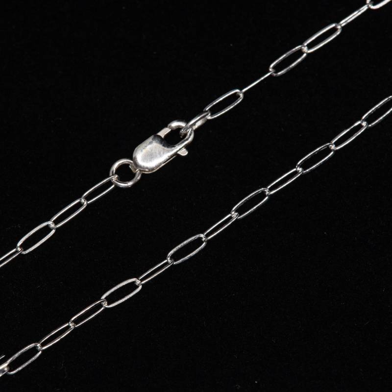 17-Zoll-sterlingsilber-Halskette Mit Gezogenem Kabel 5 X 2 Mm Karabinerverschluss - Auf Wunsch Erhältliche Längen, C47 17-Zoll-sterlingsilber-Halskette Mit Gezogenem Kabel 5 X 2 Mm Karabinerverschluss - Auf Wunsch Erhältliche Längen, C47 von MadeOfMetal