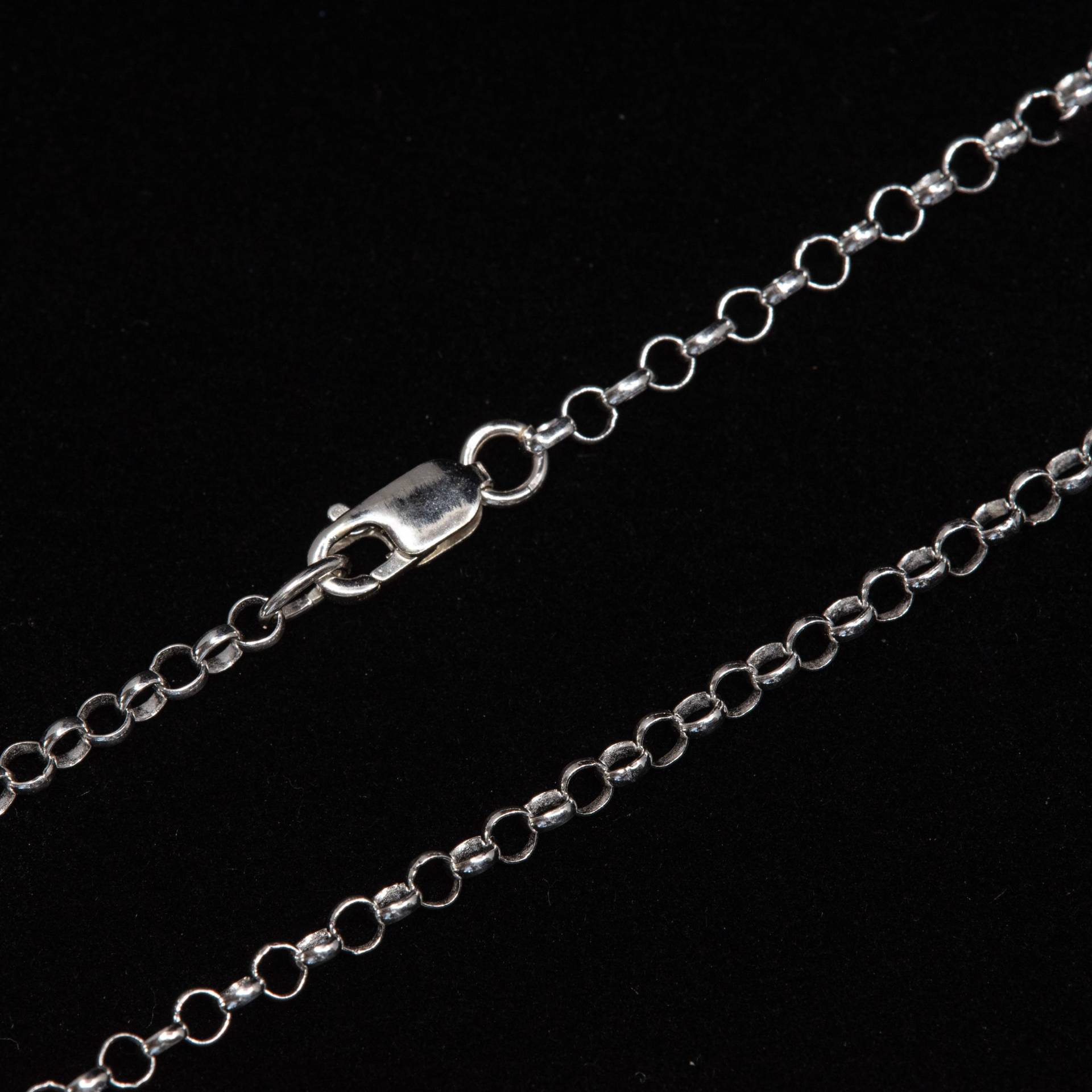 22-Zoll-925-sterlingsilber-2, 4-mm-Rolo-Kettenhalskette Mit Karabinerverschluss - Benutzerdefinierte Längen Verfügbar, Hergestellt in Indien, Usa von MadeOfMetal