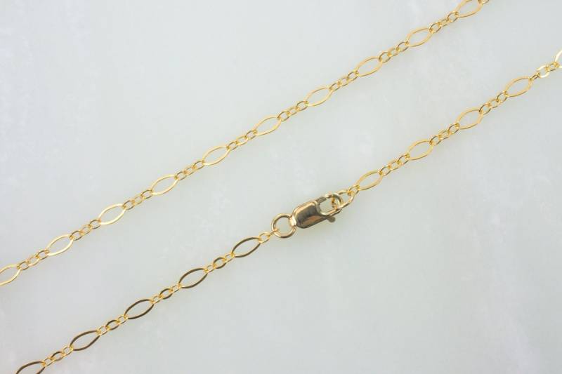 27 "Gold Filled Lange Und Kurze Ovale Kettenhalskette Mit Karabinerverschluss, C16 von MadeOfMetal