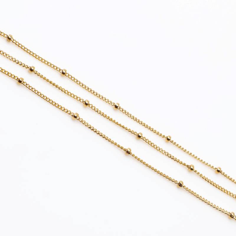 3 Meter 14K Gold Filled Satelliten-Kette 1 Mm Mit 1.9 Kugeln C19A 3 Meter 14K Gold Filled Satelliten-Kette 1 Mm Mit 1.9 Kugeln C19A von MadeOfMetal