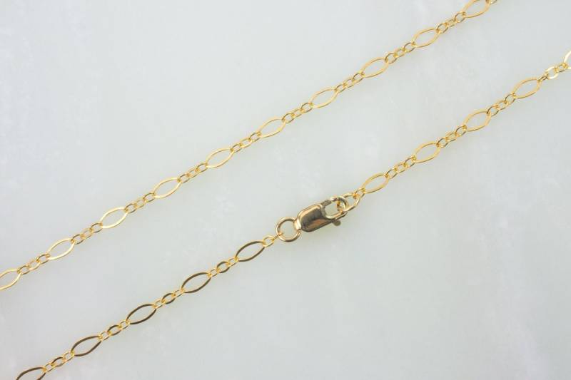 32 "Gold Filled Lange Und Kurze Ovale Kettenhalskette Mit Karabinerverschluss, C16 von MadeOfMetal