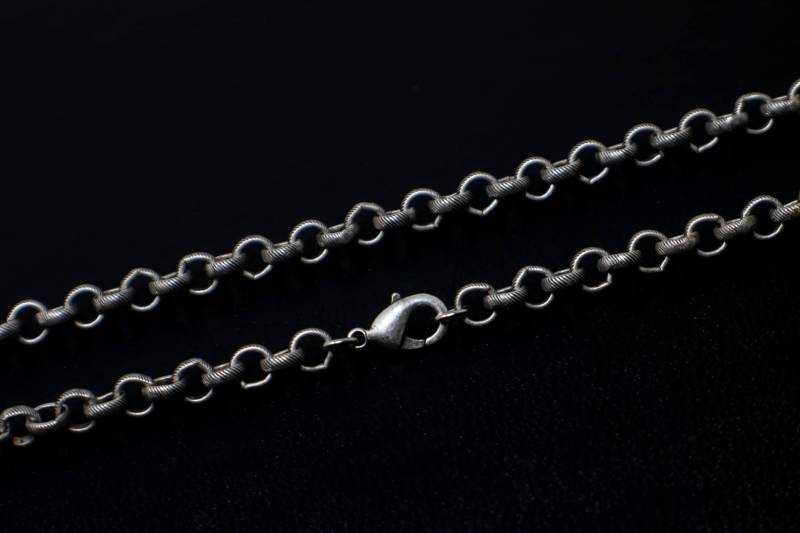 Benutzerdefinierte Länge 5 Mm Rolo Kette Halskette Antiqued Silber Messing Made in Usa Sg63 von MadeOfMetal