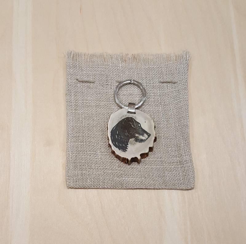 Personalisierter Hunde Foto Schlüsselanhänger Deer Horn Haustier Schlüsselanhänger von MadeWithLoveByAleksi