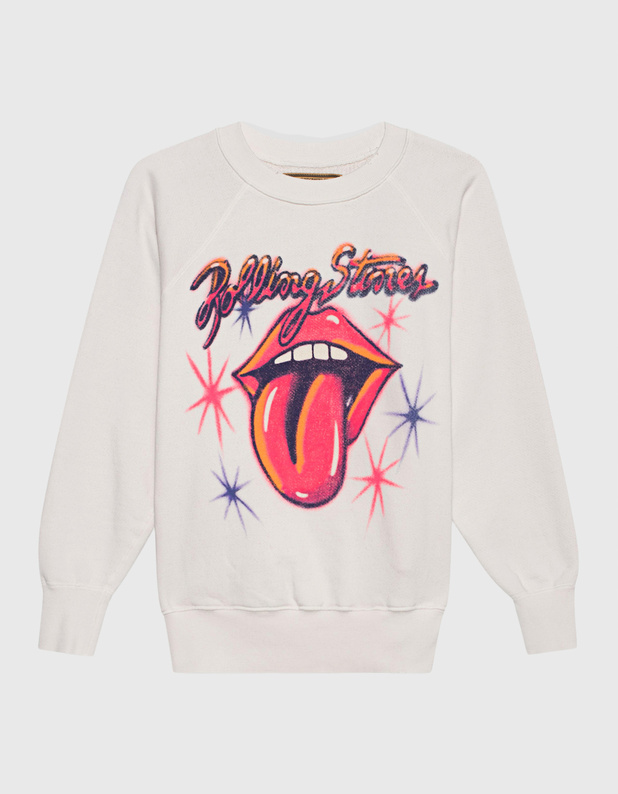 Rolling Stones Raglan Offwhite von MadeWorn
