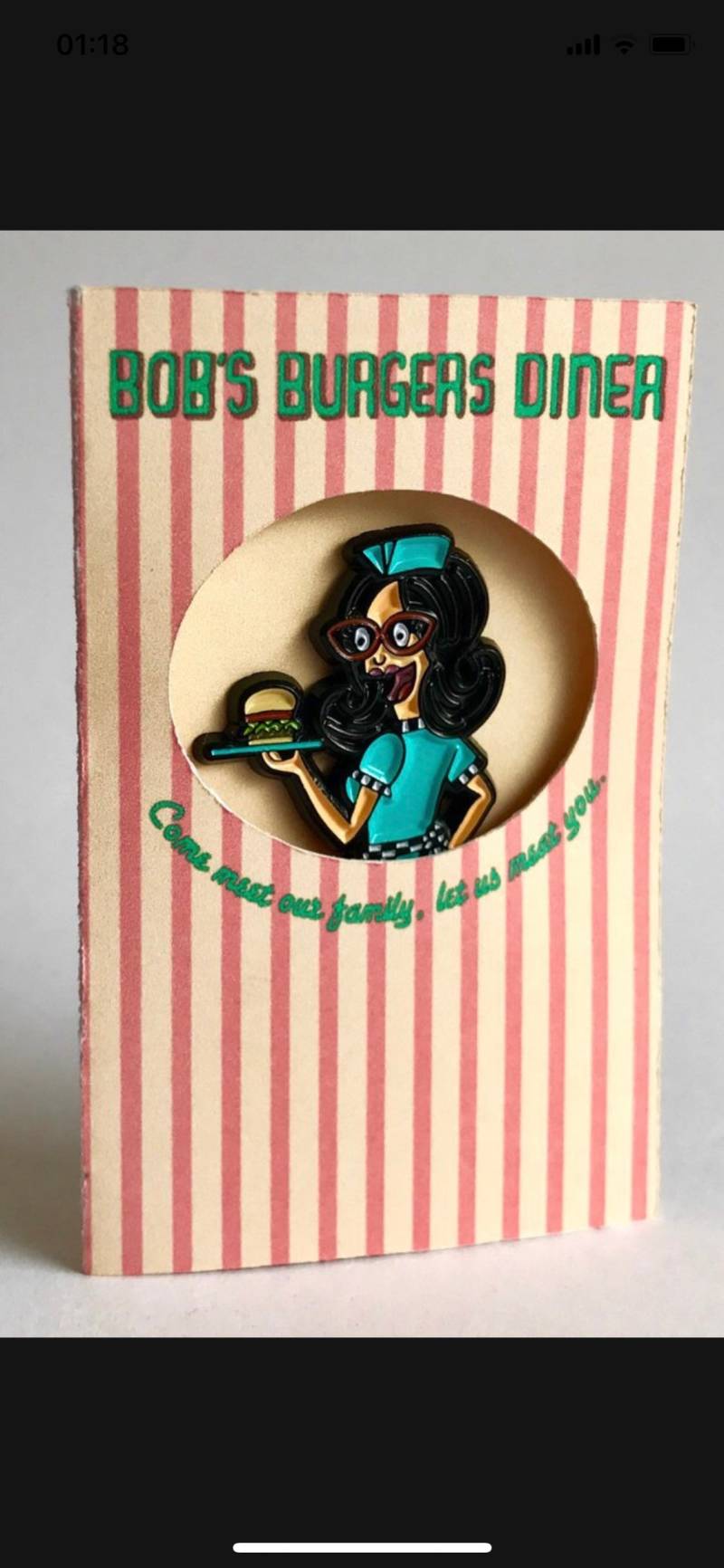 Rollerskating Kellnerin Linda Belcher Bob's Burgers Emaille Pin von MadebyAnnetteuk