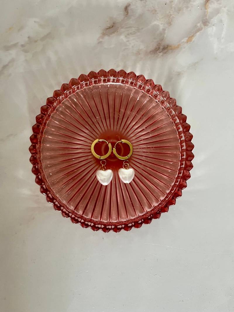 My Heart - Perlen Ohringe Aus Edelstahl von MadebyCKG