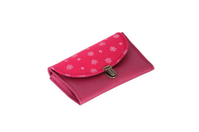 An Der Damen-Geldbörse Ist Eine Umhängetasche Aus Fuchsiafarbenem Kunstleder Befestigt von MadebyClaireRainette