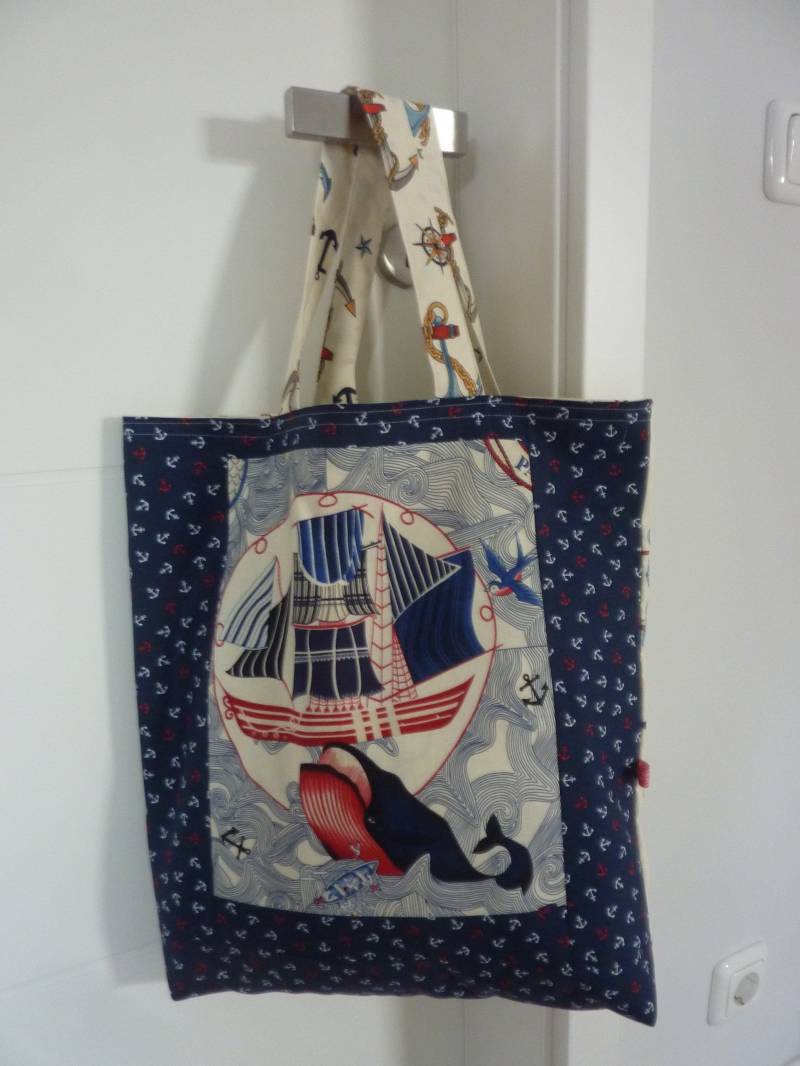 Wendetasche Ahoi Sailor Xl Seesack Auf Großer Fahrt Matrose Stoffe Von Alexander Henry von MadebyHeidiRohrmoser