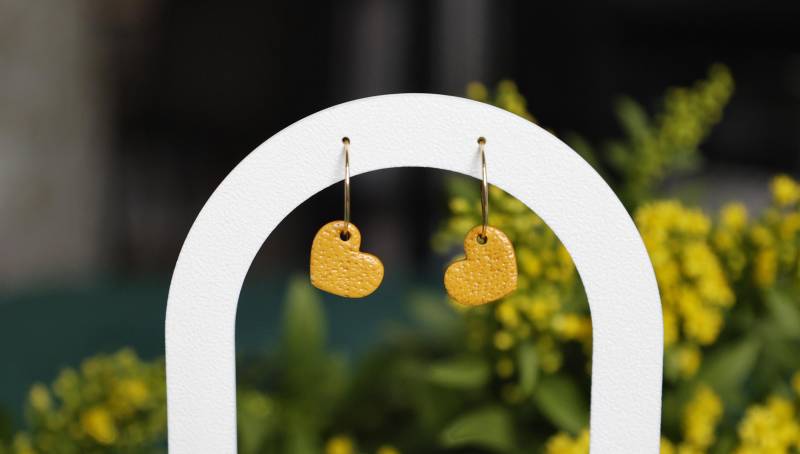 Creolen Mit Gelben Herzen von MadebyLiri