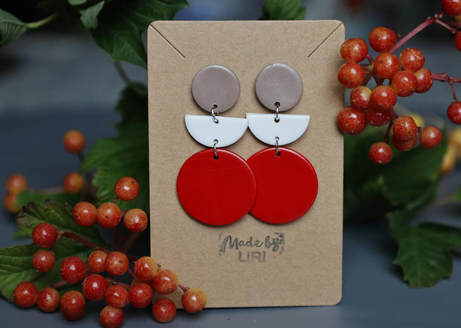Statement-Ohrringe Colour-Blocking 3-Teilig | 925 Sterling Silber Statement-Ohrringe Colour-Blocking 3-Teilig | 925 Sterling Silber von MadebyLiri