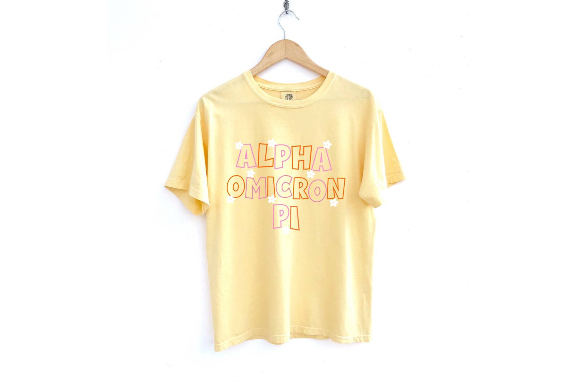 Alpha Omicron Pi - Flower Power Sorority Shirt Comfort Colors Butter von MadebyMollzShop