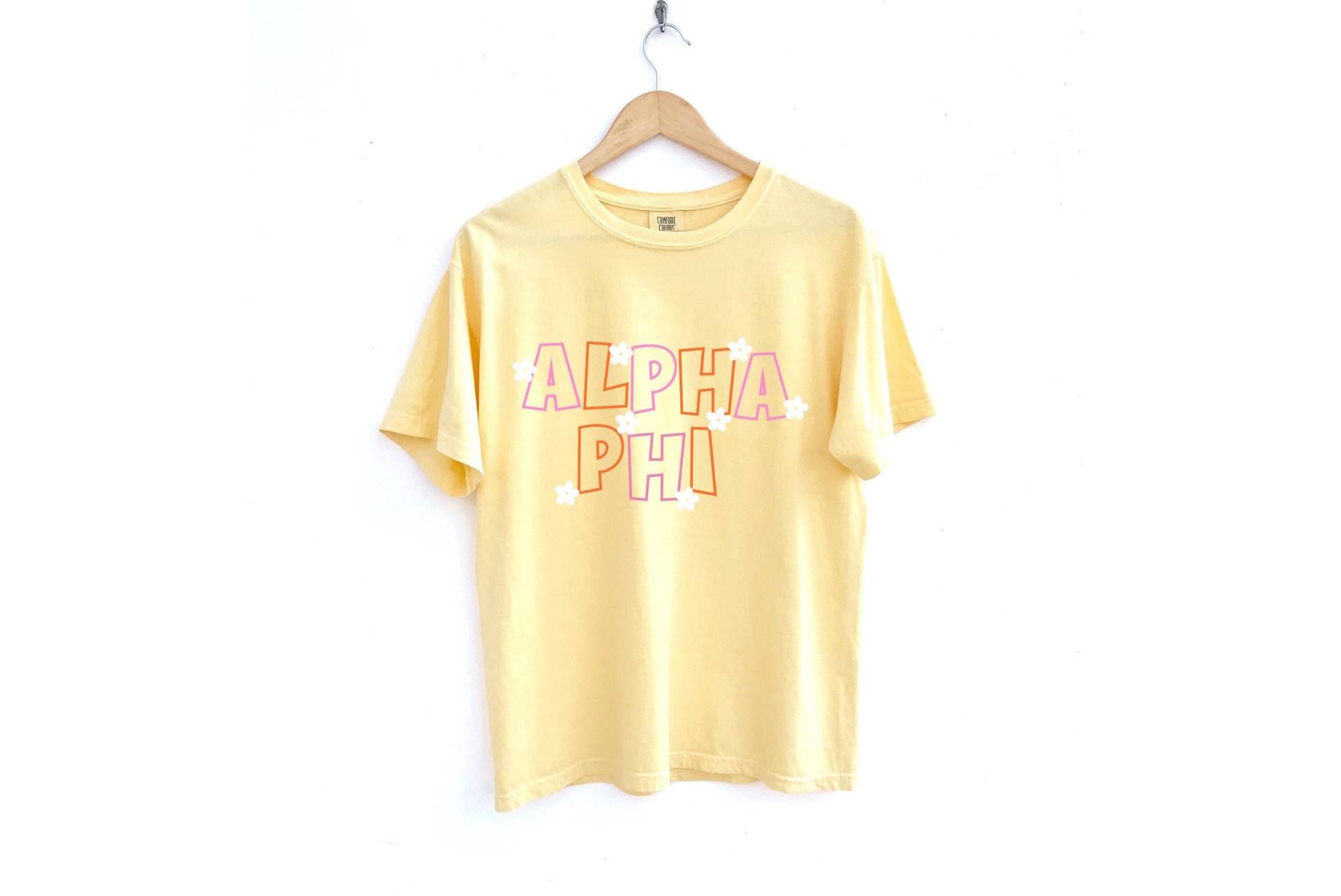 Alpha Phi/Flower Power Sorority Shirt Comfort Colors Butter von MadebyMollzShop